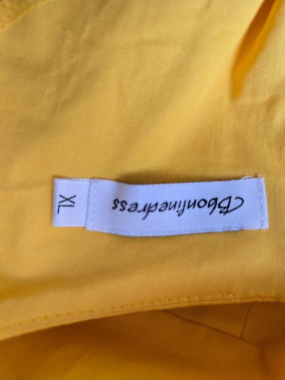 BBONFINE DRESS WOMEN YELLOW SWING RETRO 50'S COCKTAIL FIT-AND-FLARE XL 14-16 - Picture 11 of 14